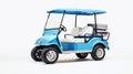 Blue Golf cart golfcart isolated on white background Royalty Free Stock Photo