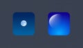 Blue Gradient Buttons UI, Modern User Interface Design Elements Generative AI Royalty Free Stock Photo