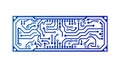 Blue Gradient Circuit Board Technology Vector, vector design Generative AI Royalty Free Stock Photo