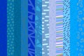 Blue gradient collage background hand drawn background catoon style