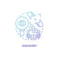 2D gradient discovery linear icon concept