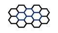 Blue Gradient Hexagon Honeycomb Pattern, vector design Generative AI Royalty Free Stock Photo