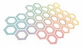 Blue Gradient Hexagon Mesh Background Pattern vector design Generative AI Royalty Free Stock Photo