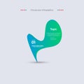 A blue Gradient infographics step. colorful Element of chart, graph, diagram - parts, processes, timelines. Vector business