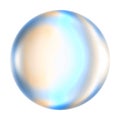 Blue gradient round air soap bubble crystal glass ball.