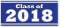 Blue Class of 2018 Banner Royalty Free Stock Photo