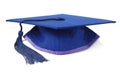 Blue Graduation Mortar Board Royalty Free Stock Photo