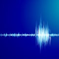 Blue graph of sound Royalty Free Stock Photo