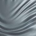 Blue gray canvas, fabric with folds, background, backdrop with copy space. 3d rendering.