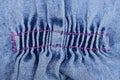 blue gray fabric texture of mashed and shabby denim Royalty Free Stock Photo