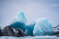 Ice glacier blocks, Blue And gray