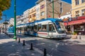 Istanbul, Turkey, October 6, 2011: Modern commuter tram.