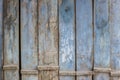 Blue gray paint mottled wooden doors Royalty Free Stock Photo