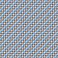 Blue Gray Seamless Small Diagonal French Checkered Pattern. Little Inclined Colorful Fabric Check Pattern Background. 45 degrees