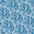 Blue-gray seamless vintage pattern