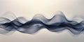 Blue and gray sound wave on a white background Royalty Free Stock Photo