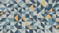 Blue and gray tones are punctuated by occasional mustard yellow Royalty Free Stock Photo