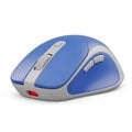 Blue and Gray Wireless Computer Mouse with Ergonomic Design Royalty Free Stock Photo