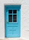 Blue greek church door