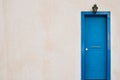 Blue Greek door Royalty Free Stock Photo
