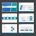 Blue and green Abstract presentation template Infographic elements flat design set for brochure flyer leaflet marketing Royalty Free Stock Photo