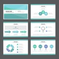 Blue and green Abstract presentation template Infographic elements flat design set for brochure flyer leaflet marketing Royalty Free Stock Photo