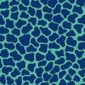 Blue and green animal giraffe texture seamless pattern vector Royalty Free Stock Photo