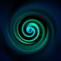 blue green black graphic design. spiral circular shape and pattern Royalty Free Stock Photo