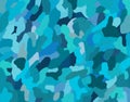 Blue,green and black sand camouflage illustration