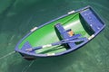 Blue and green boat