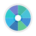 Blue and green circular spectrum vector design element
