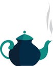 A blue teapot, vector color illustration Royalty Free Stock Photo