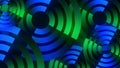 Blue and green colorful digital circular shapes abstract background Royalty Free Stock Photo