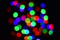 blue, green, cyan, yellow, Red colored bokeh defocused circle light background Royalty Free Stock Photo