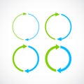 Blue and green cycle arrow icon Royalty Free Stock Photo