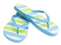 Blue and Green Flip Flop Sandals