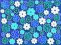 Blue and Green Flower Art Pattern