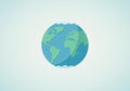 blue green globe symbolizing international unity and global connection Royalty Free Stock Photo
