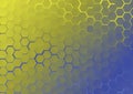 Blue and Green Gradient Geometric Hexagon Pattern Background Image Royalty Free Stock Photo