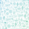Blue and Green Harmony Seamless Pattern