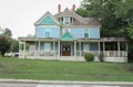 Blue and Green Victorian Home Royalty Free Stock Photo