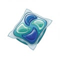 Blue and Green Laundry Detergent Pod Royalty Free Stock Photo