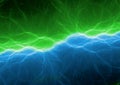 Blue and green lightning Royalty Free Stock Photo