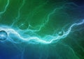 Blue and green lightning Royalty Free Stock Photo