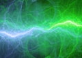 Blue and green lightning Royalty Free Stock Photo