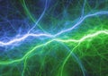 Blue and green lightning abstract Royalty Free Stock Photo