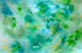 Blue green luminous turquoise handmade abstract watercolor background