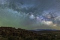 Blue-Green Milky Way over Fiery Furnace Hoodoos Royalty Free Stock Photo