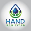 Blue and green modern water drop hand sanitizer logo