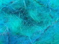 Blue and green mohair yarn Royalty Free Stock Photo